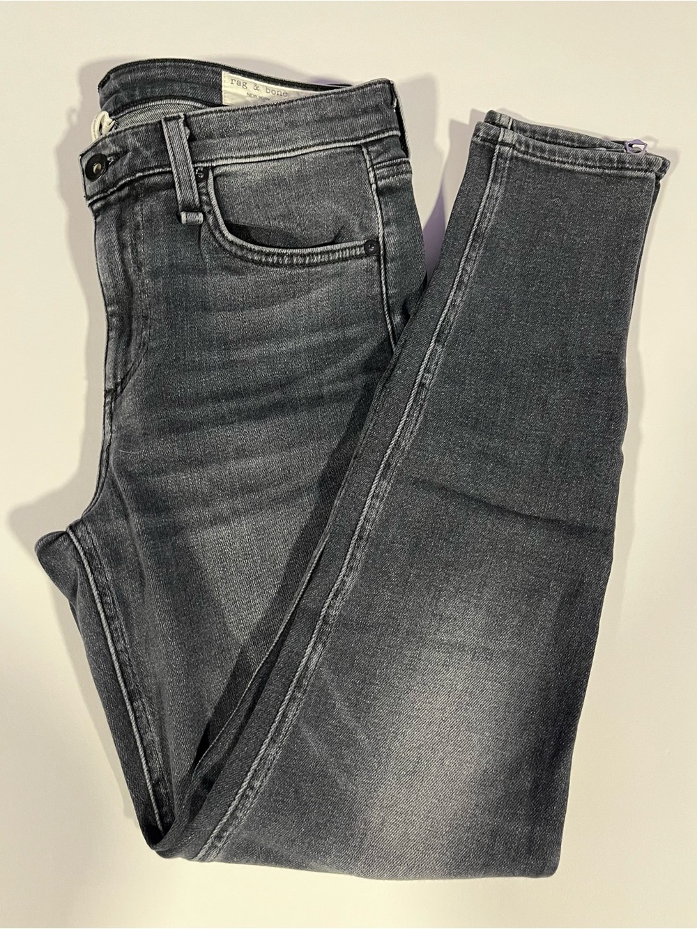 Rag & Bone Mid Rise Skinny Zipper Ankle